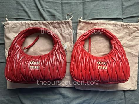 Auth vs Replica Miu Miu Wander Bag Comparison .